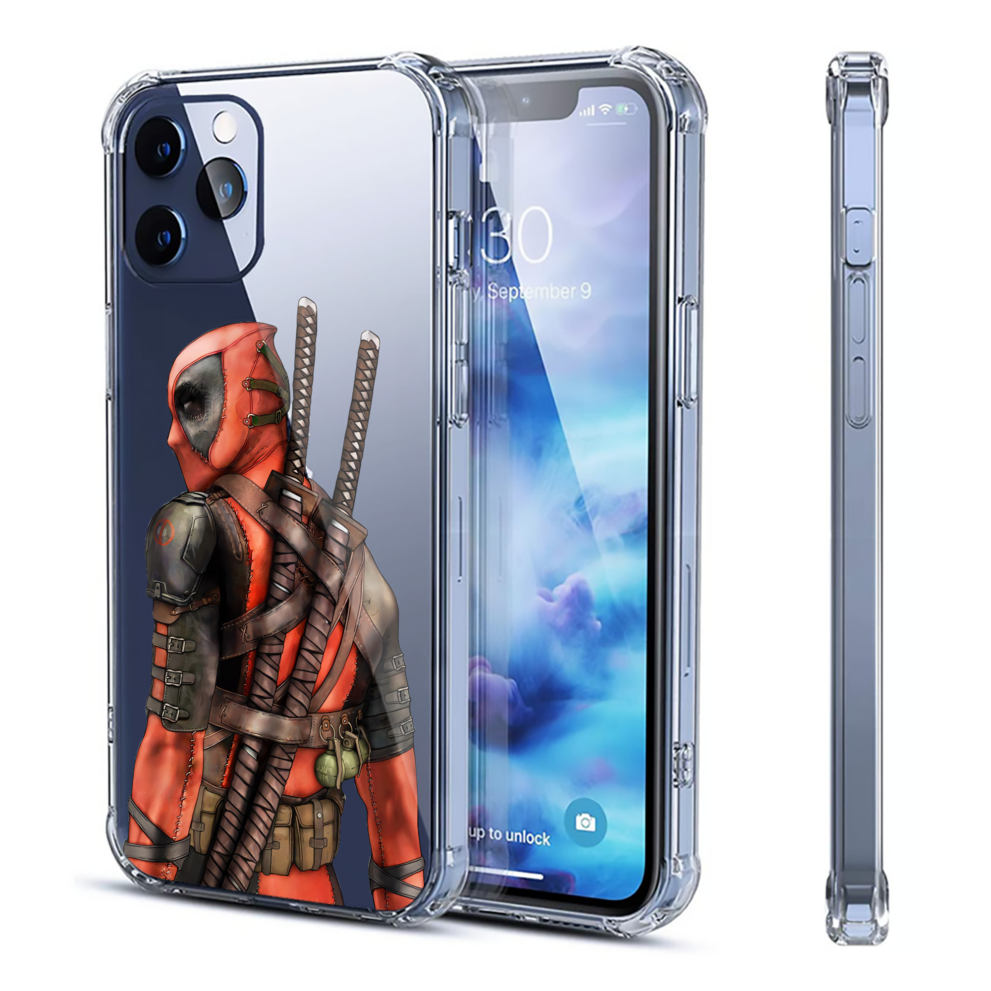 （画像用） Deadpool デッドプール 【iPhone 12シリーズ対応】透明スマホケース（クリアソフトケース）